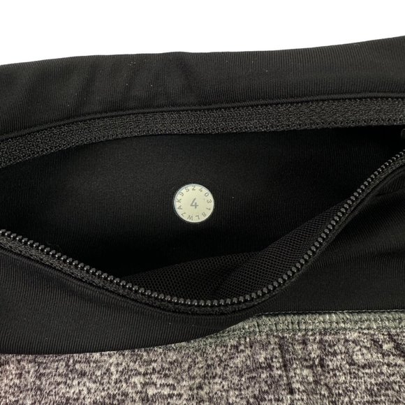 Lululemon Run Speed Up Shorts Womens 4 Heather Gray Black Liner Drawcord Workout - Picture 6 of 11